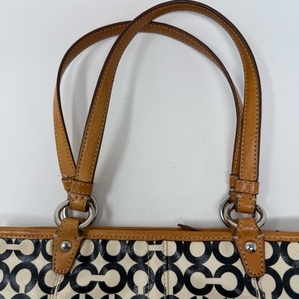Coach Y2K Leah Opt Art Coated Canvas C Black & White Mini Bag - Picture 3 of 11